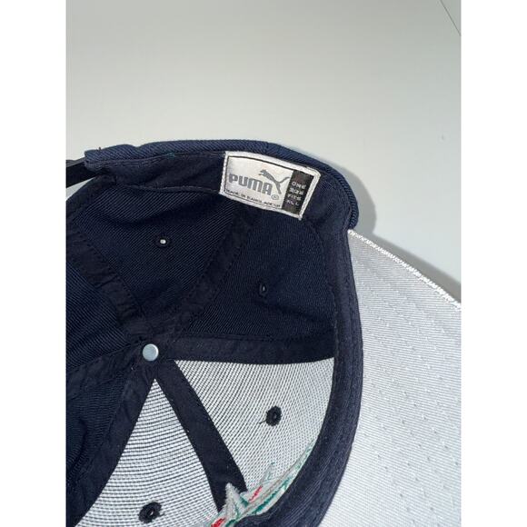 Vintage Seattle Mariners Puma Snapback Hat 90s Silver Blue MLB - Picture 6 of 6